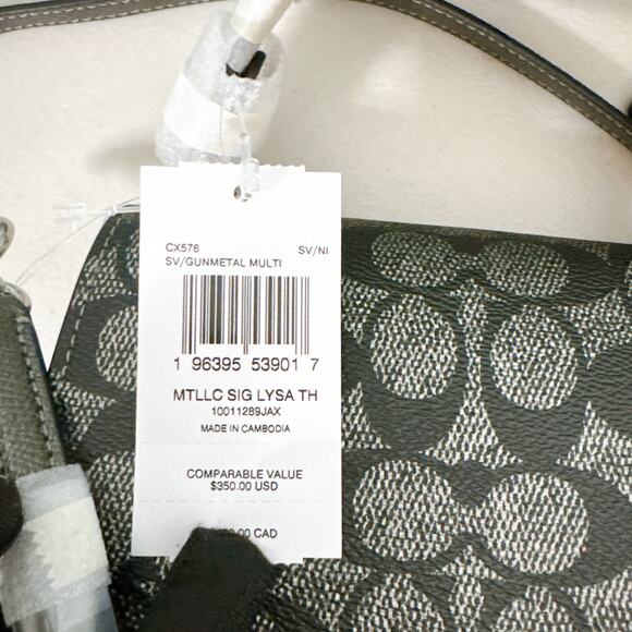 Coach CX576 Lysa Top Handle Bag In Signature Canvas - Picture 7 of 7